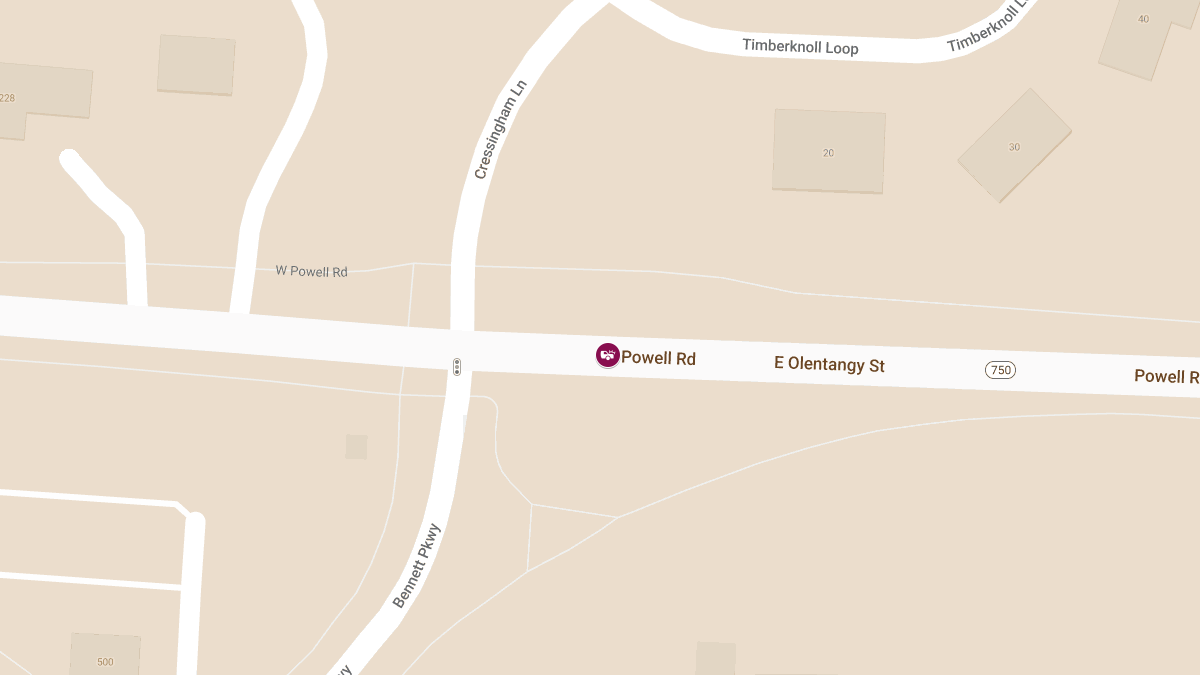 Injury Crash on W Powell Rd