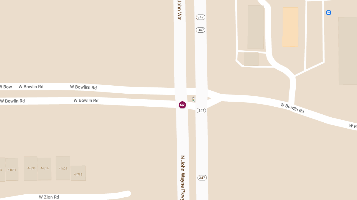 Injury Crash on West Bowlin Rd at State Route 347