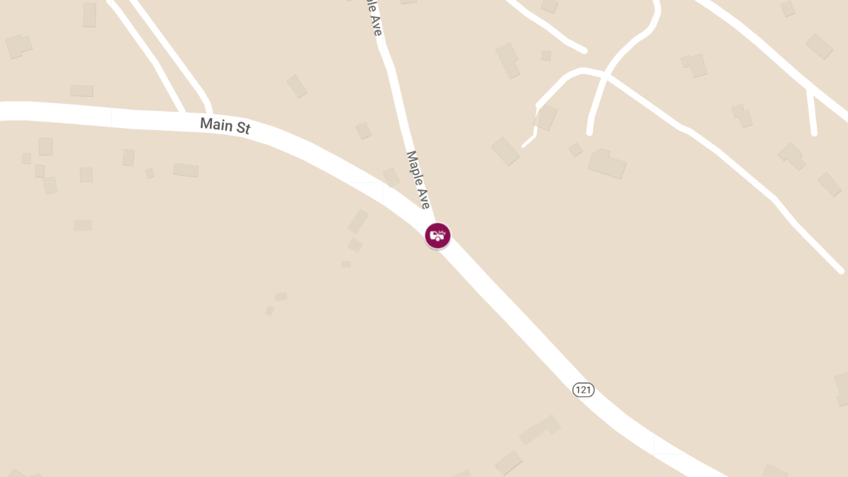 Injury Crash with Entrapment at Main St & Maple Ave