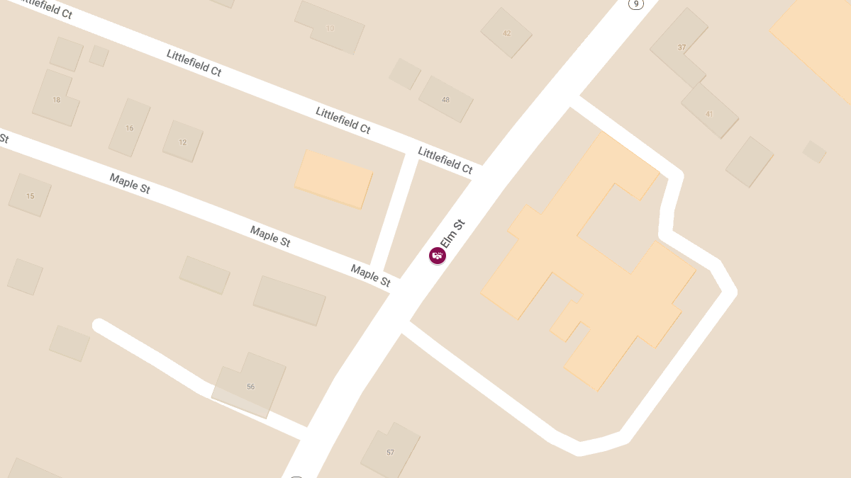 Injury Crash with Fluid Leak on Elm St