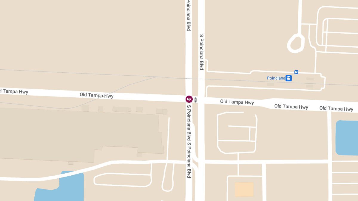 Injury Crash with Roadblock at S Poinciana Blvd & Old Tampa Hwy