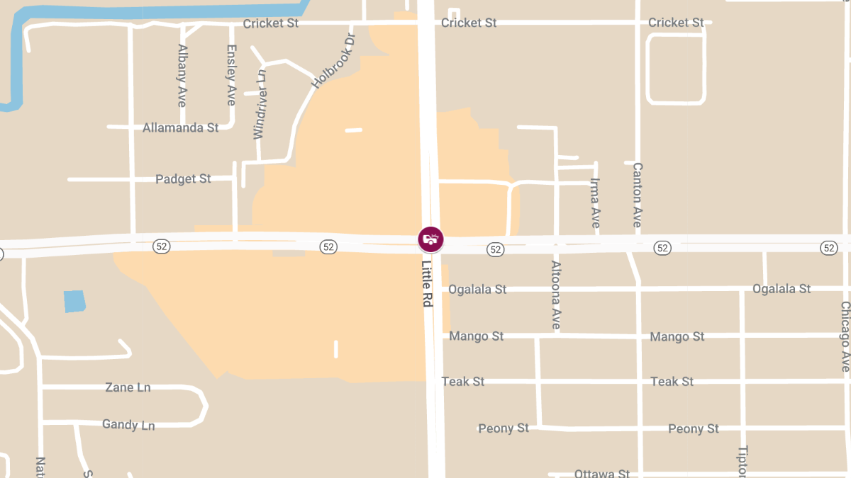 Injury Crash with Roadblock at SR-52 & Little Rd