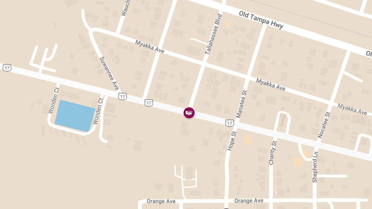 Injury Crash with Roadblock at Tallahassee Blvd & S Orange Blossom Trl