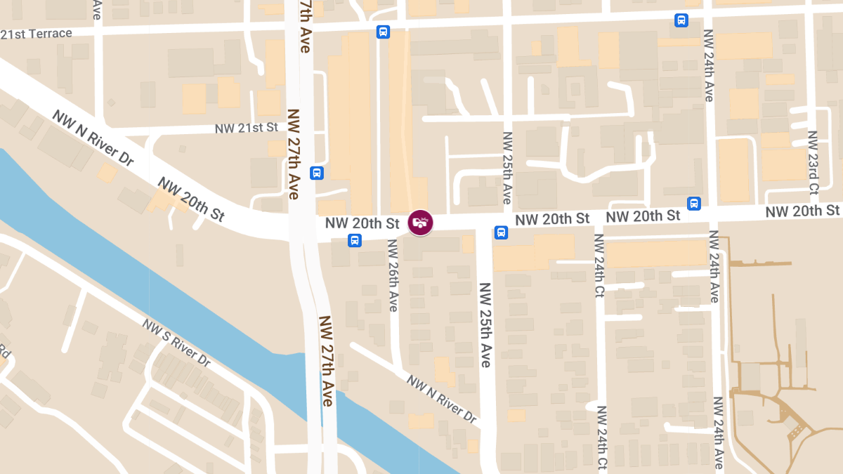 Injury Reported in Crash at 2501 NW 20th St