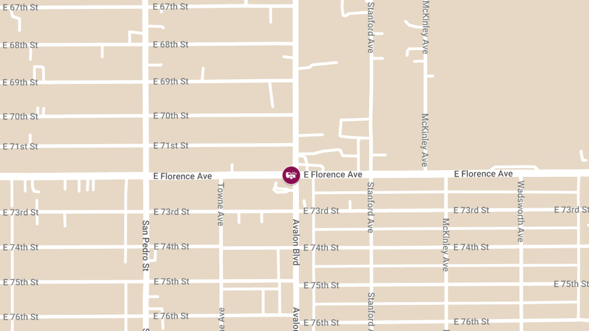 Injury Reported in Crash at E Florence Ave & Avalon Blvd