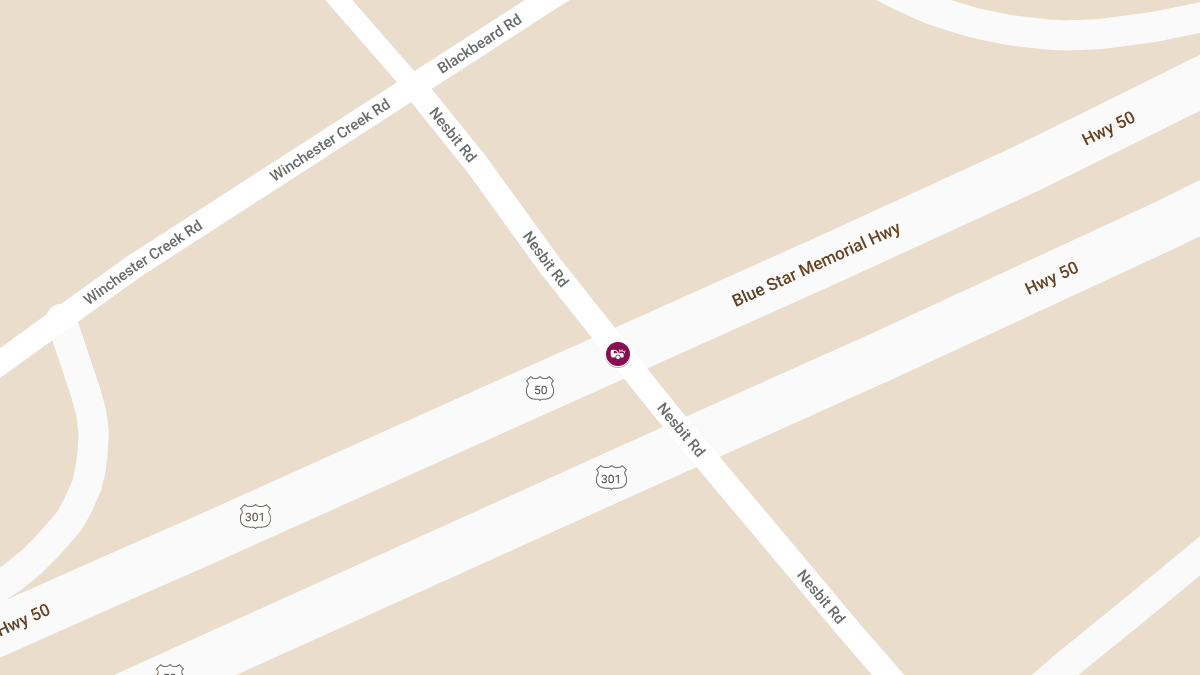 Injury Reported in Crash on Route 50 EB at Nesbit Rd