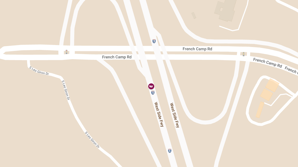 Injury Reported in Two-Vehicle Crash on I-5 Near French Camp Rd Onramp
