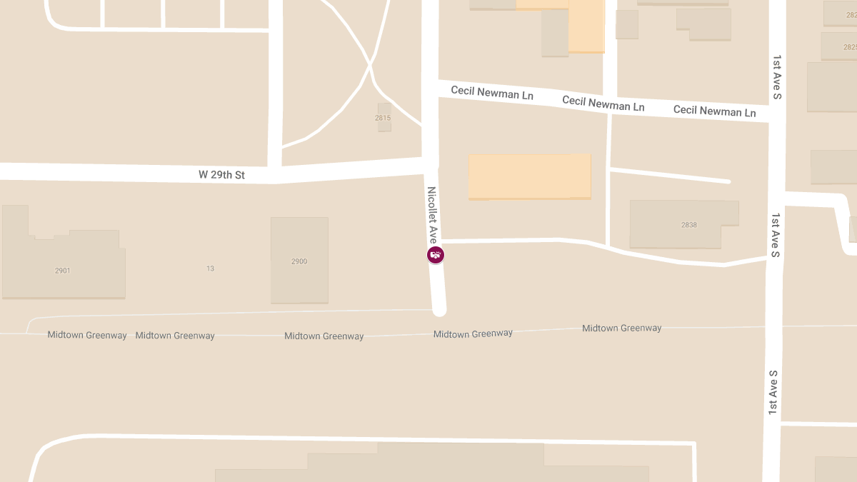 Injury Reported in Vehicle Accident at Nicollet Ave & Midtown Greenway