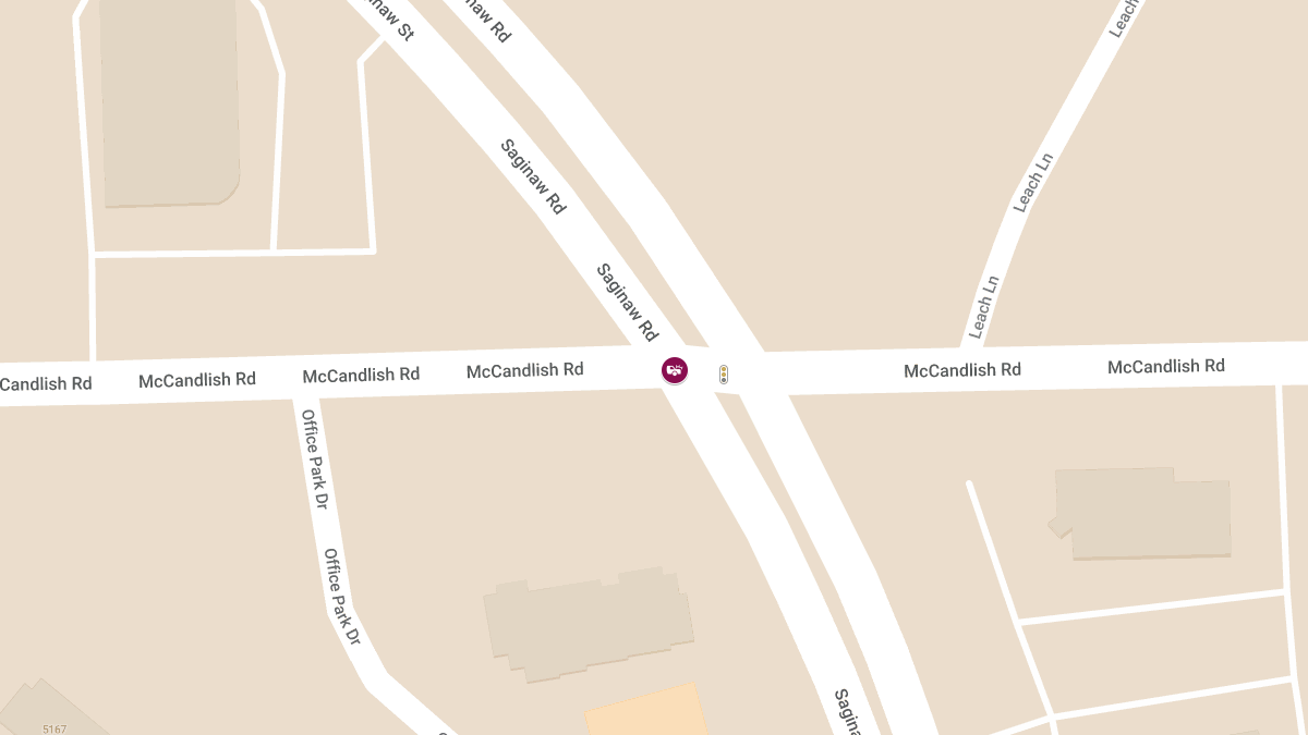 Injury Traffic Accident Reported at S Saginaw Rd & McCandlish Rd