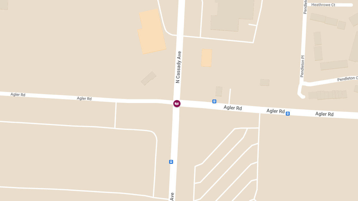 Injury Vehicle Collision at Agler Rd & N Cassady Ave