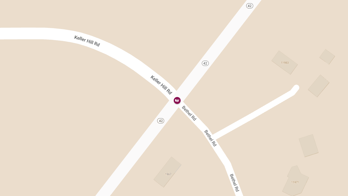 Injury Vehicle Crash at SR 42 & N Bethel Rd