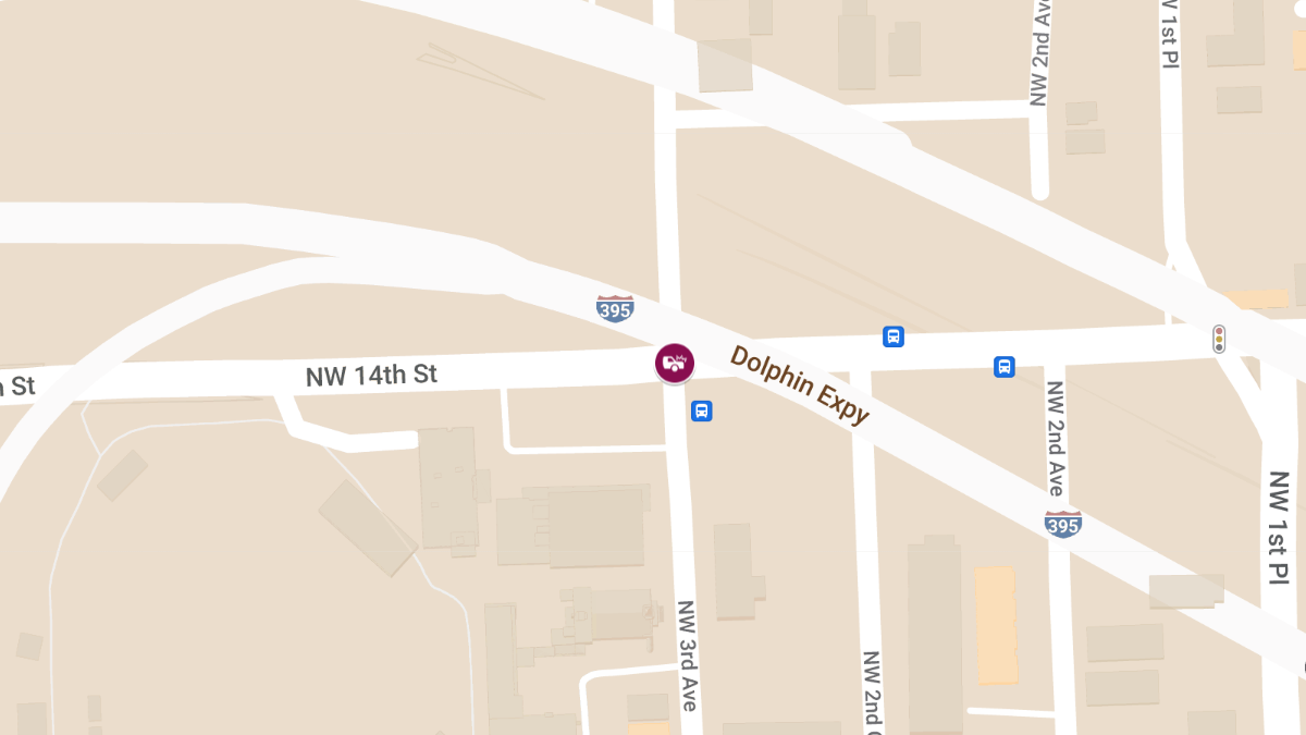 Injury in Crash at NW 3rd Ave & NW 14th St