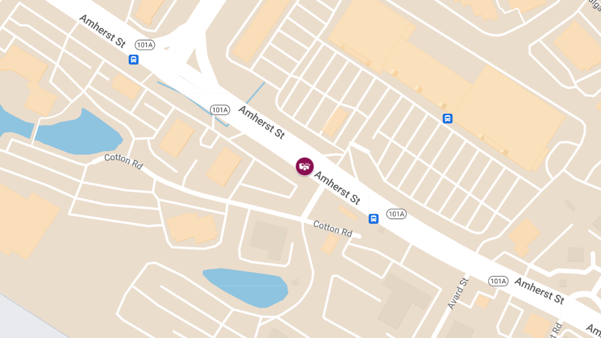 Injury in Two-Vehicle Crash on Amherst St