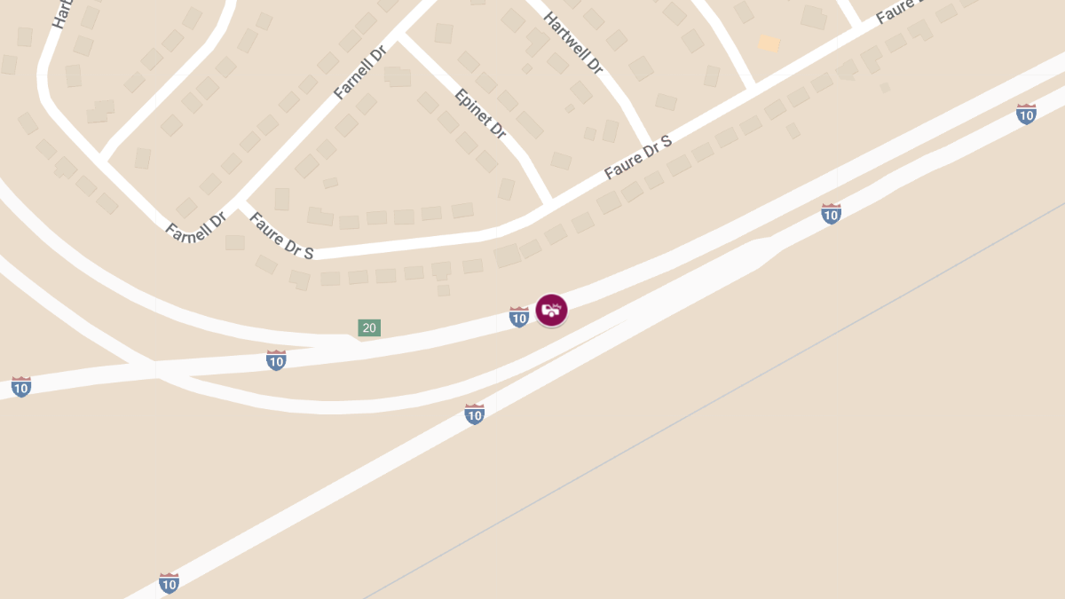 Major Crash on I-10 EB Near I-65 Causes Traffic Delays