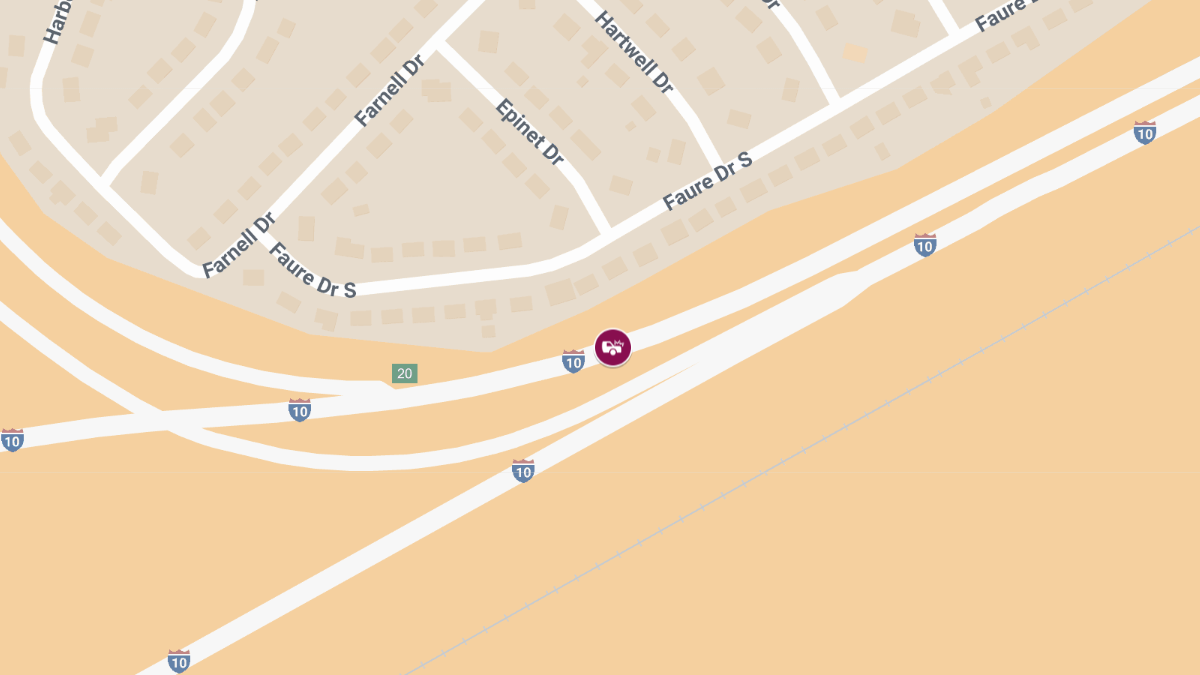 Major Crash on I-10 West Near Mississippi State Line