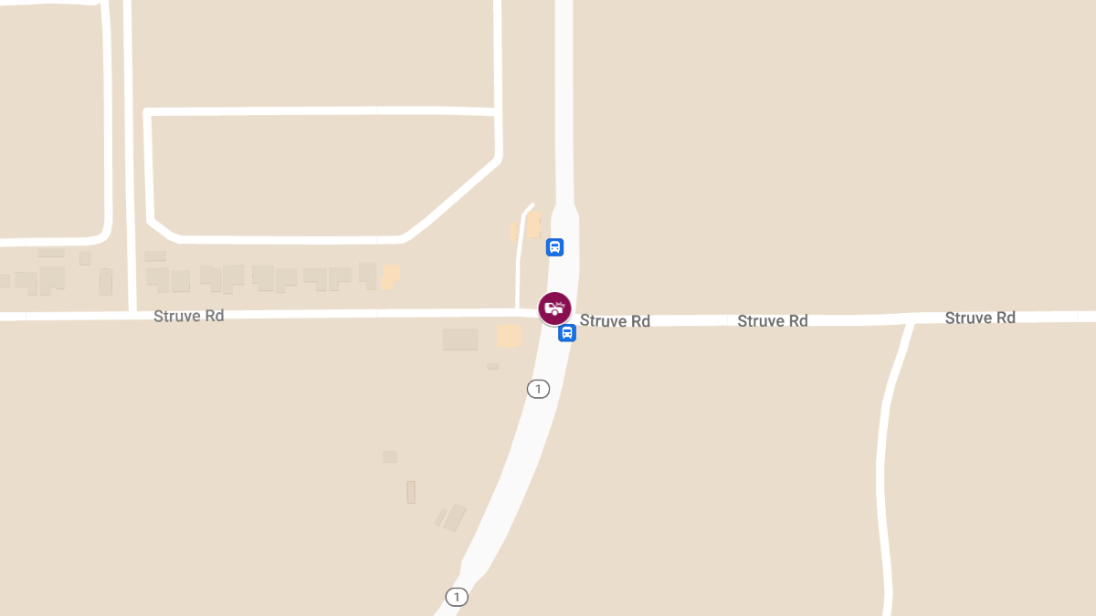 Major Injury Crash Closes Highway 1 at Struve Rd