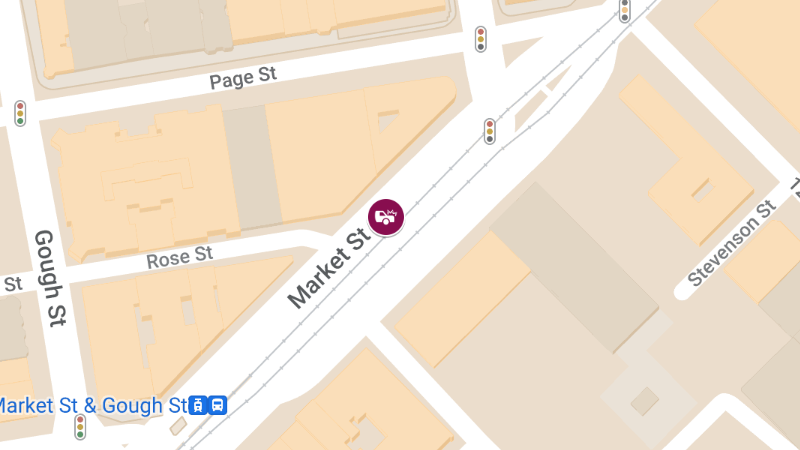 Injuries Reported in Car Crash at Market St & Gough St