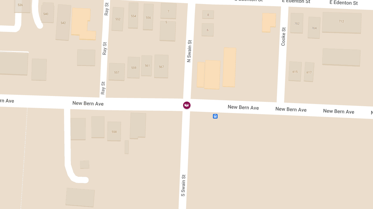 Motor Vehicle Accident With Injuries at New Bern Ave & S Swain St