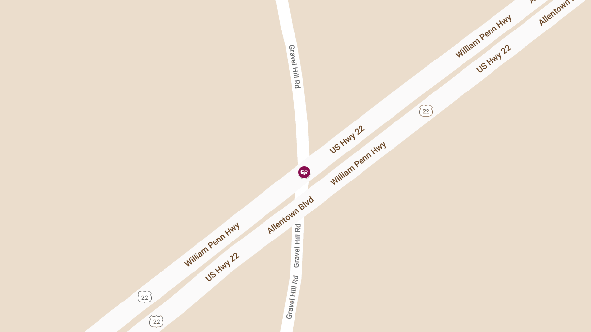 Motor Vehicle Accident With Injuries on Allentown Blvd & Gravel Hill Rd