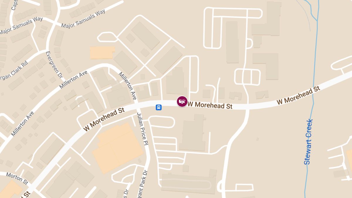 Motor Vehicle Accident with Injuries at 1527 W Morehead St