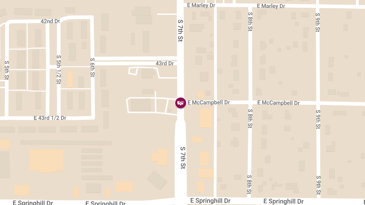 Motor Vehicle Accident with Injuries at 7th St & McCampbell St