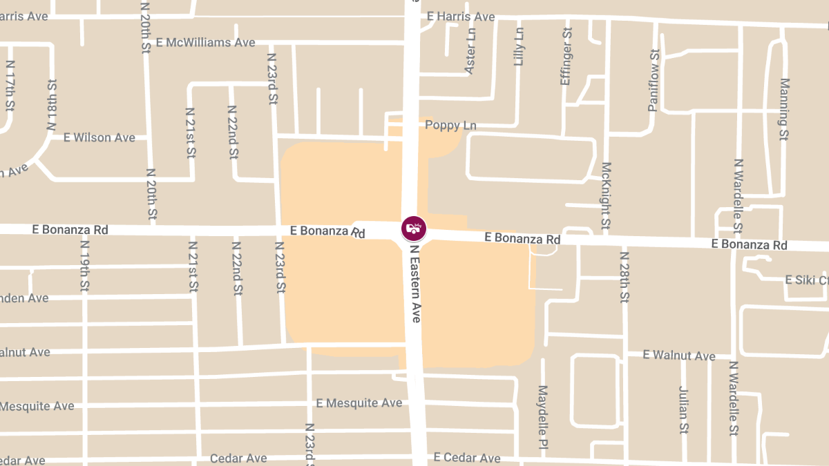 Motor Vehicle Accident with Injuries at N Eastern Ave & E Bonanza Rd