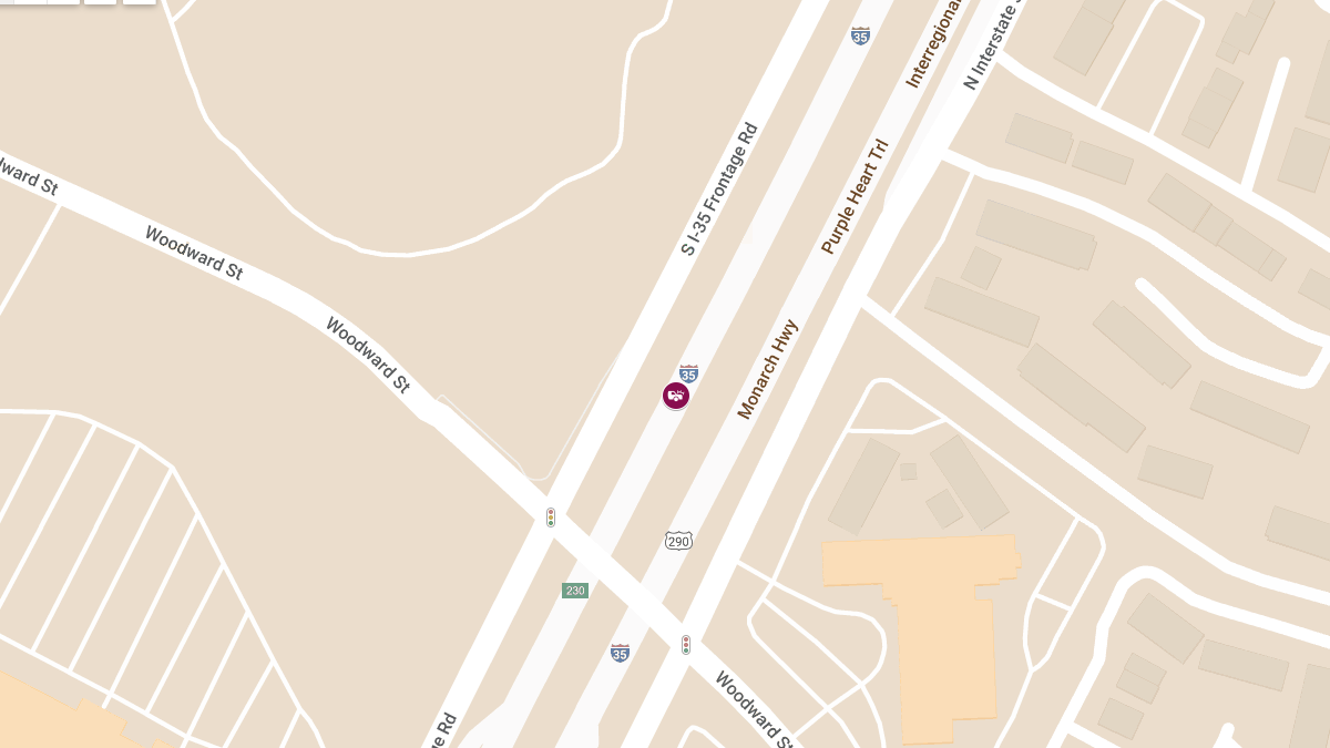 Motor Vehicle Collision With Injuries at 3500 S IH 35 Svrd SB