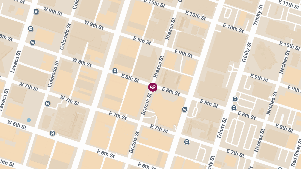 Motor Vehicle Collision With Injuries at E 8th St and Brazos St