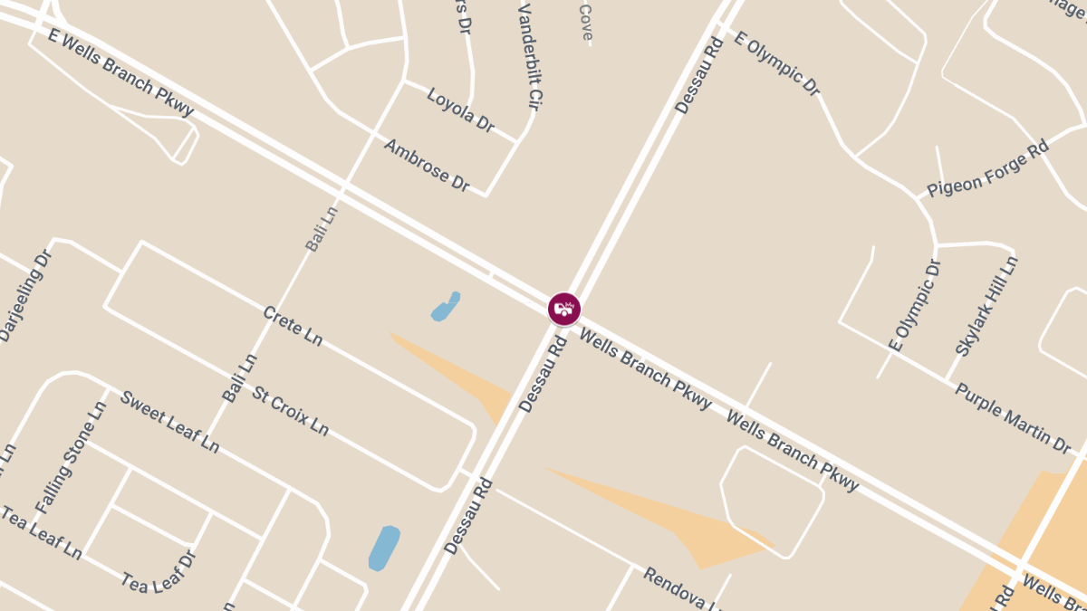 Motor Vehicle Collision With Injuries at E. Wells Branch Pkwy & Dessau Rd