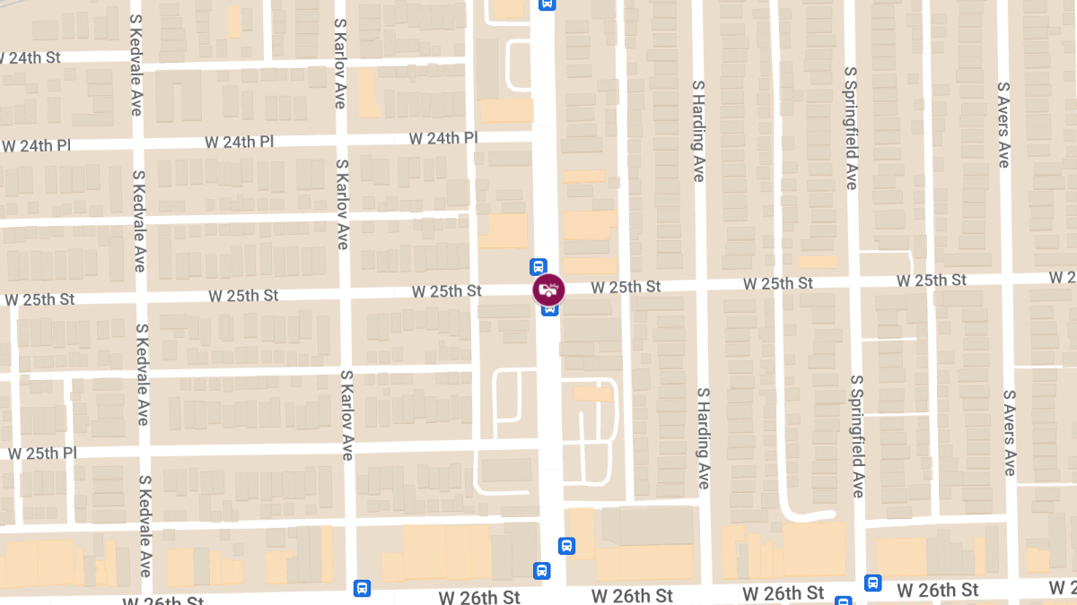 Motor Vehicle Collision With Injuries at W 25th St & S Pulaski Rd