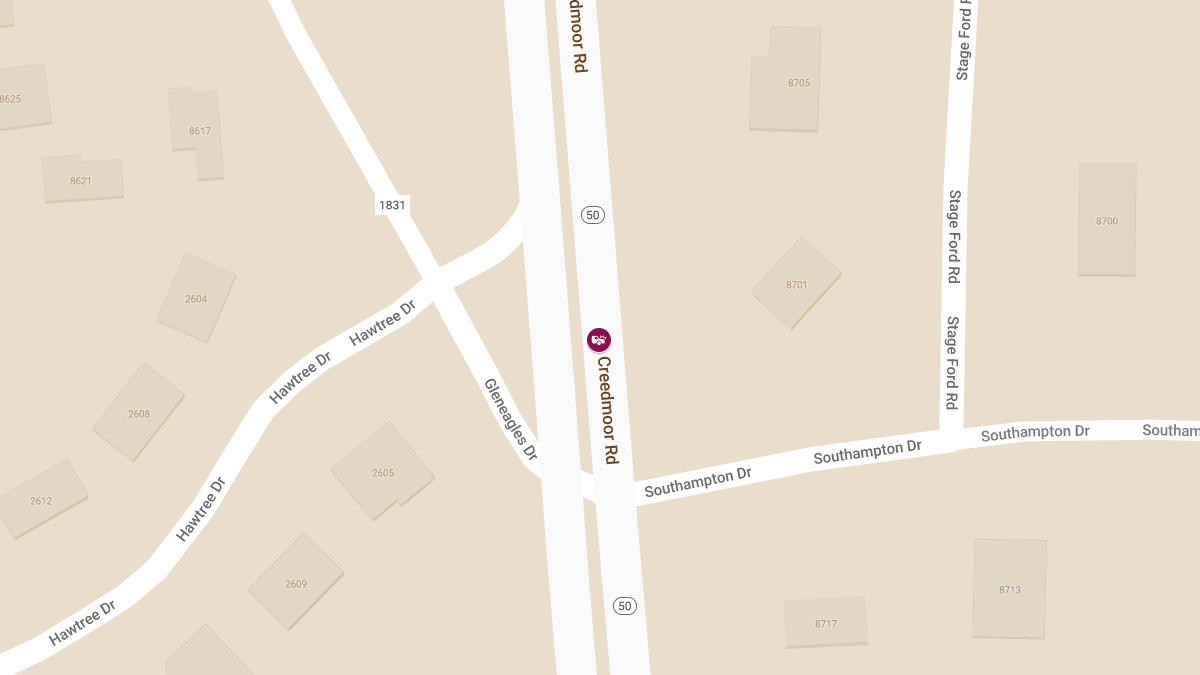 Motor Vehicle Collision With Injuries on Creedmoor Rd