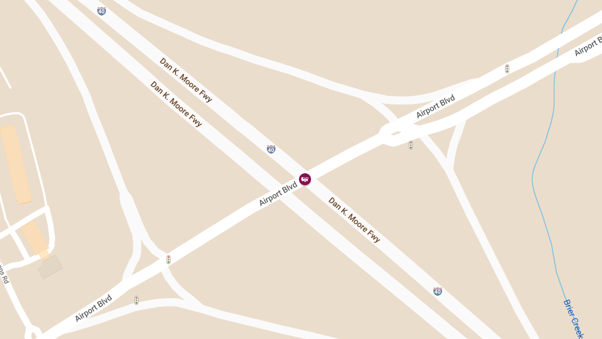 Motor Vehicle Collision With Injuries on I-40 EB at Airport Blvd
