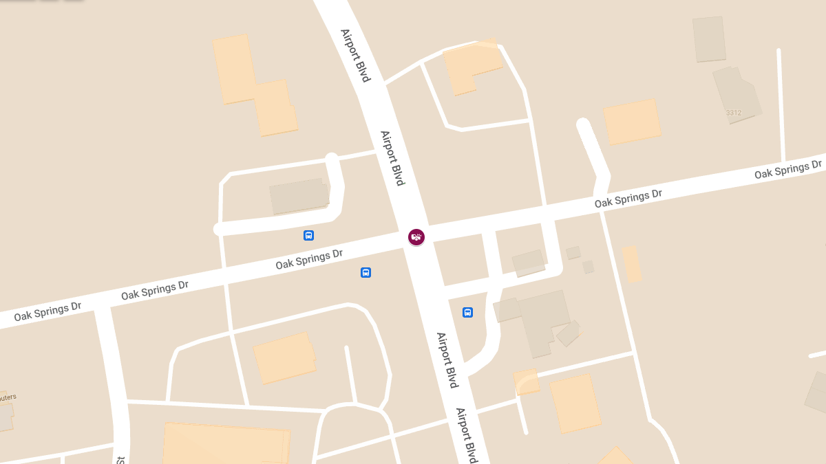 Motor Vehicle Collision with Injuries at Airport Blvd & Oak Springs Dr 