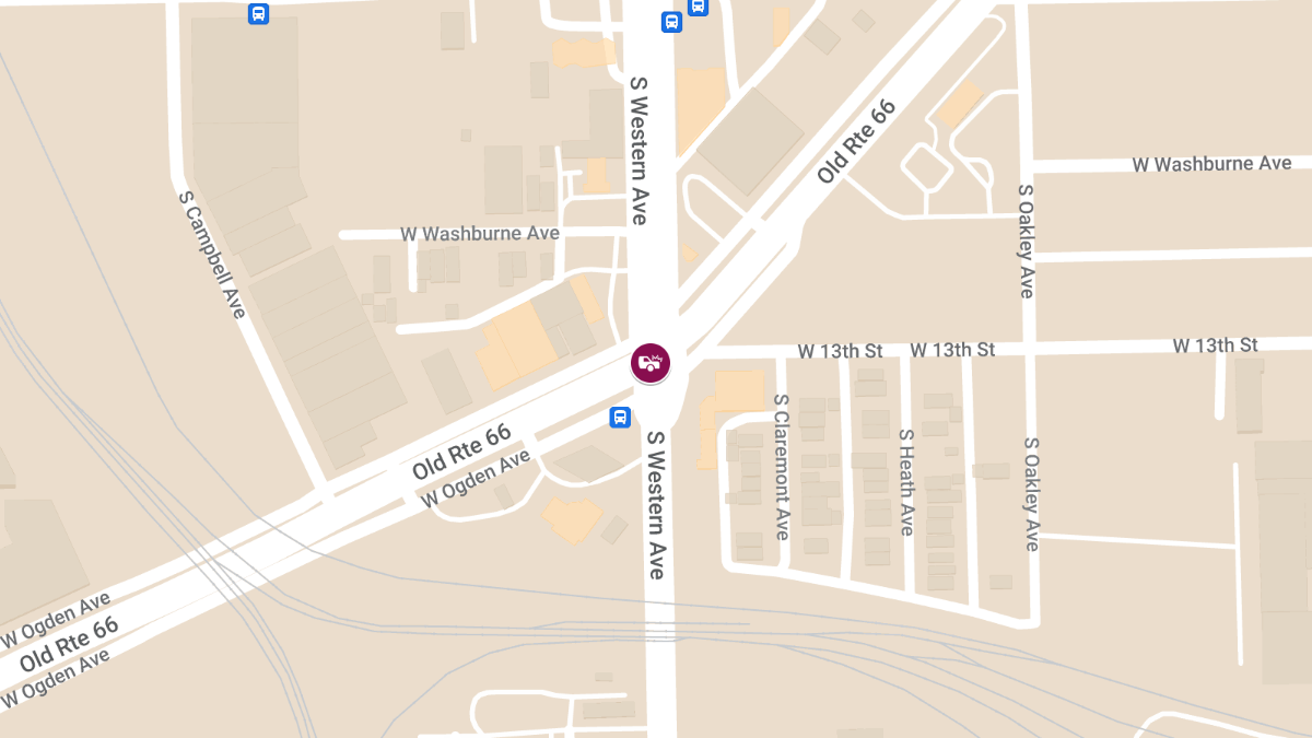 Motor Vehicle Collision with Injuries at S Western Ave & W Ogden Ave