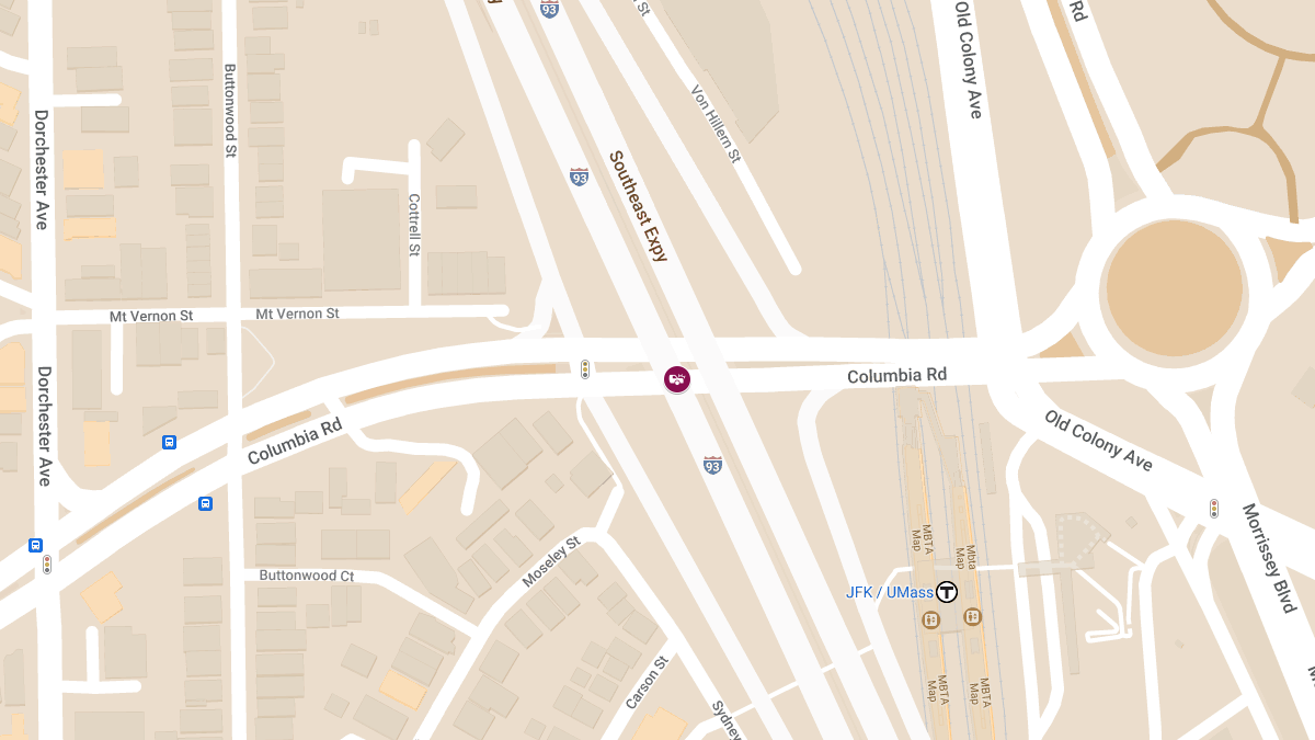 Motor Vehicle Collision with Injuries on I-93 North at Columbia Rd