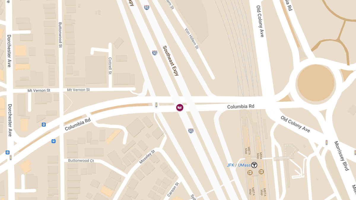 Motor Vehicle Collision with Injuries on I-93 S & Columbia Rd