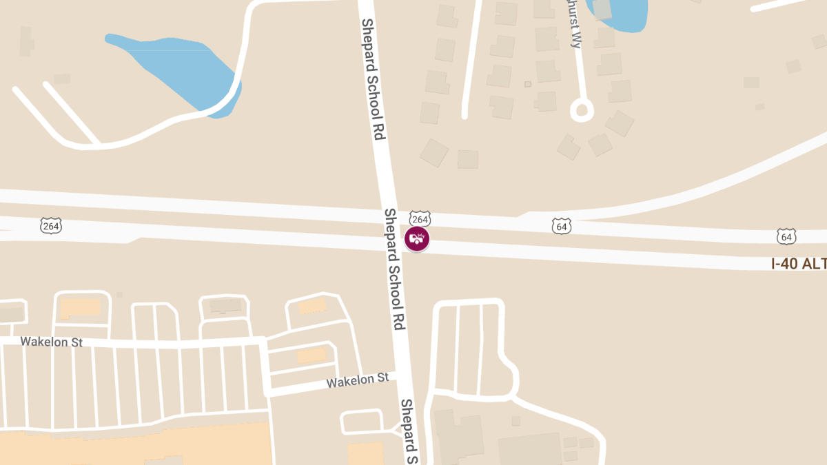 Motor Vehicle Collision with Injuries on US 64 Hwy WB at Shepard School Rd