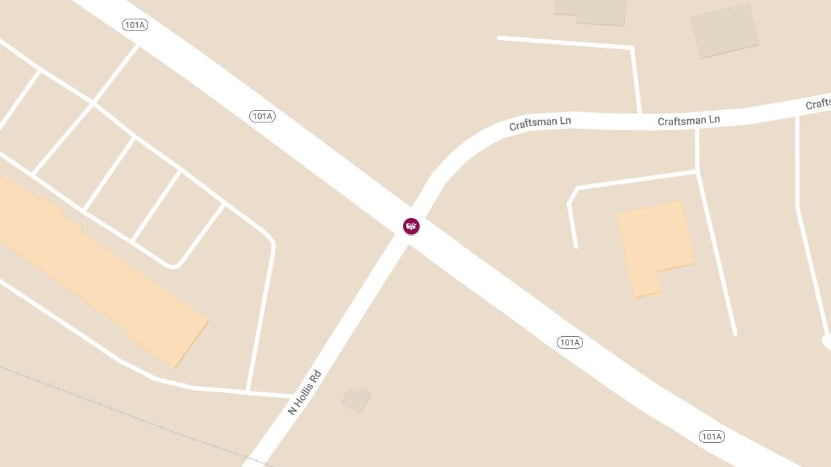 Motor Vehicle Crash Reported at Route 101A & Craftsman Ln