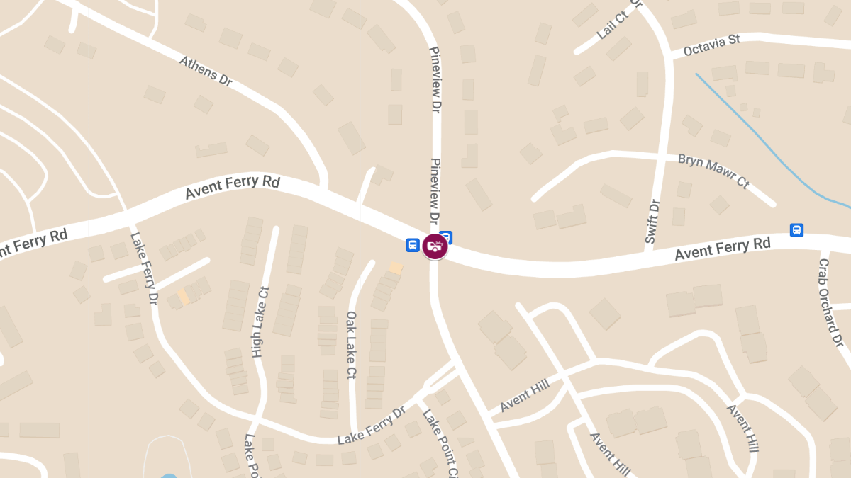 Motor Vehicle Crash at Avent Ferry Rd & Lake Dam Rd Causes Injuries