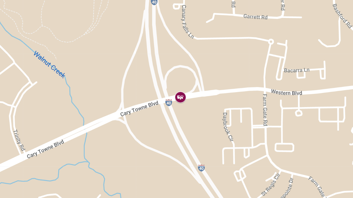 Motor Vehicle Crash on I-40 WB at Cary Towne Blvd Causes Injuries