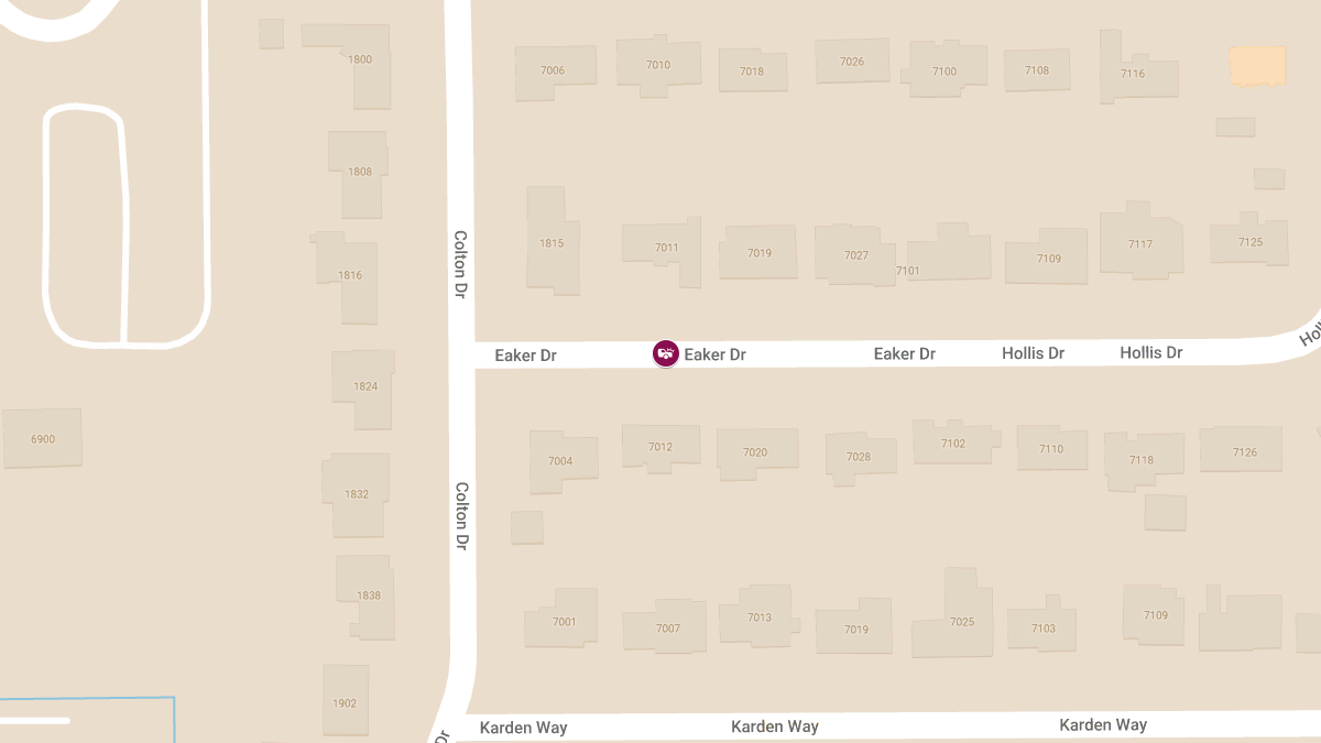 Motor Vehicle Crash with Injuries at 7019 Eaker Dr