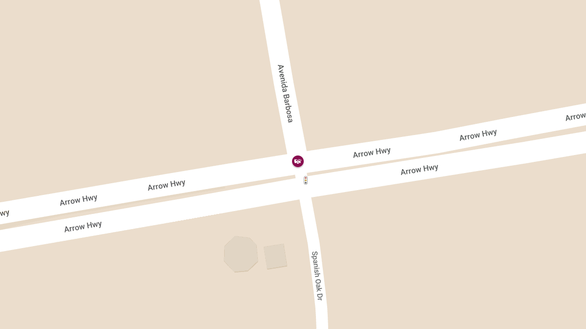 Motor Vehicle Crash with Injuries at Arrow Hwy and Avenida Barbosa