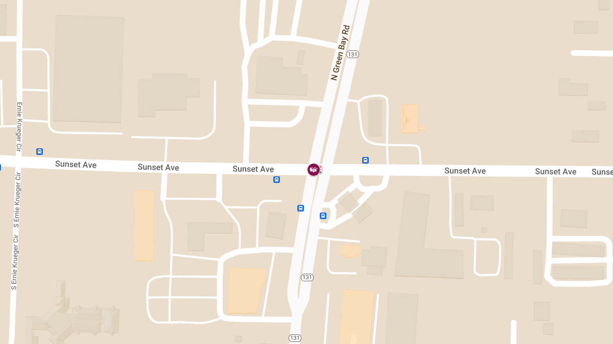 Motor Vehicle Crash with Injuries at Sunset Ave & Green Bay Rd