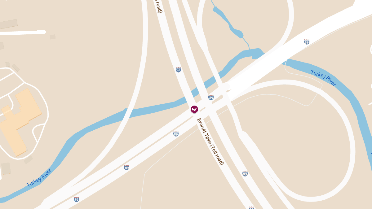Motor Vehicle Crash with Injury on I-89 SB at Exit 1 & I-93