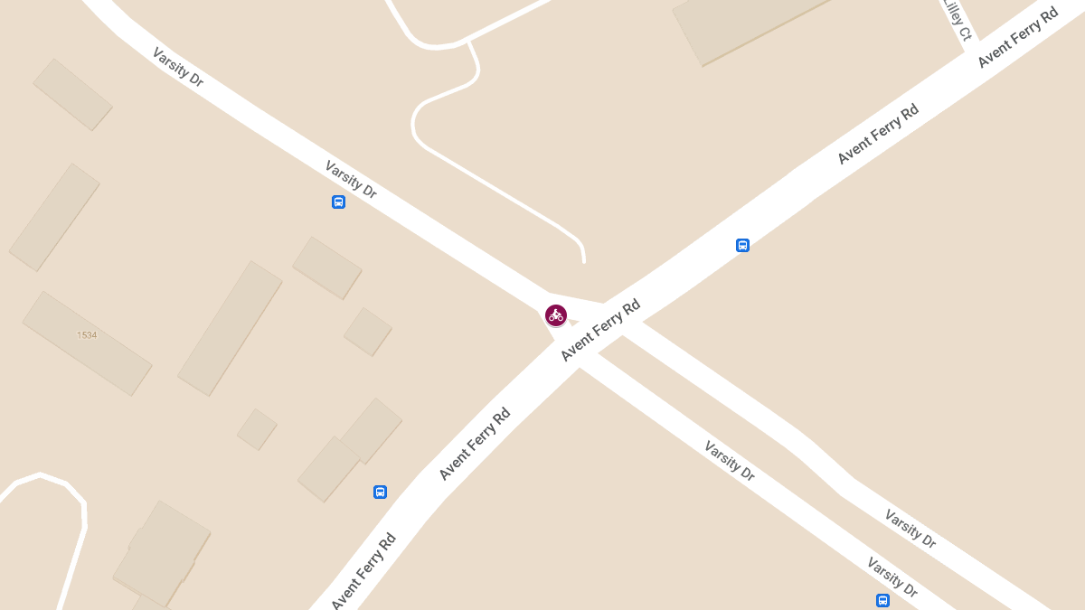Motorcycle Accident with Injuries at Avent Ferry Rd & Varsity Dr