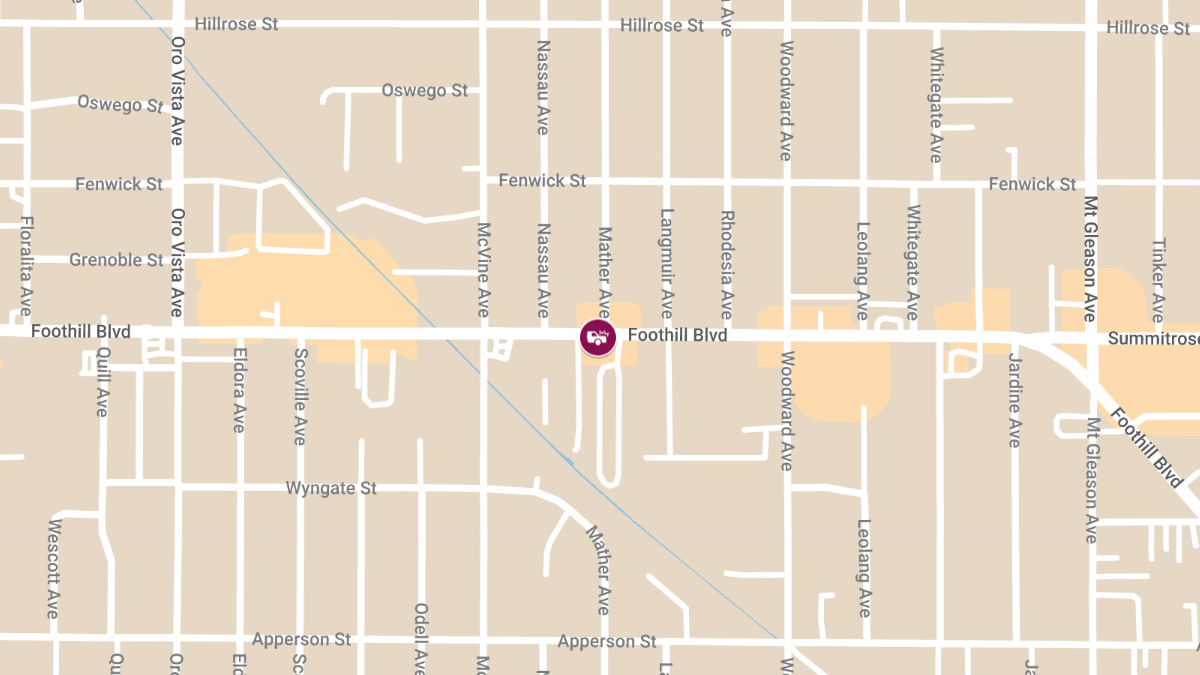 Motorcycle Crash With Injuries at 8441 Foothill Blvd