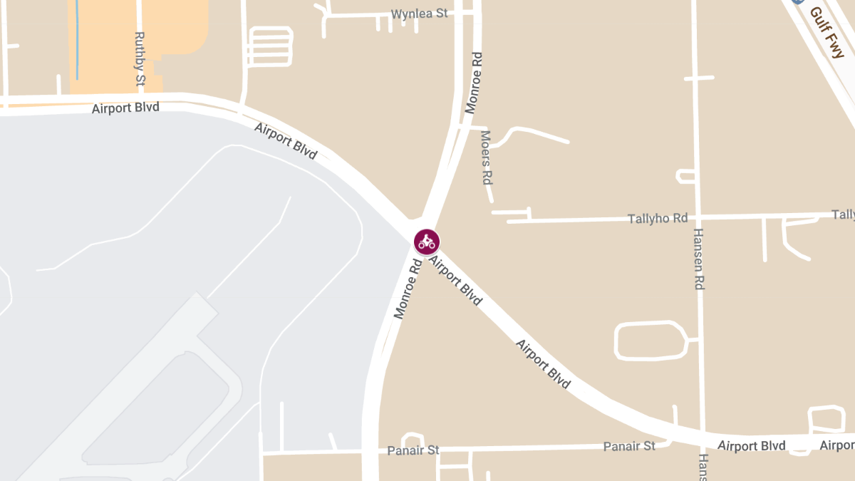 Motorcycle Crash With Injuries at Airport Blvd & Monroe Rd