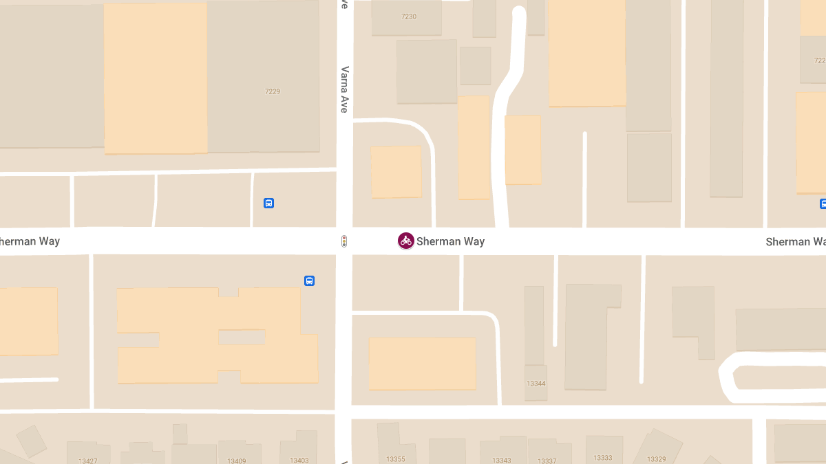 Motorcycle Crash with Injuries at 13627 Sherman Way