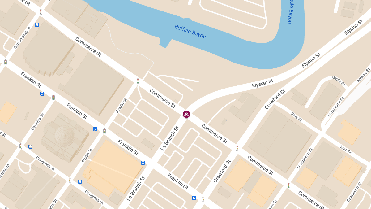 Motorcycle Crash with Injuries at Elysian St & Commerce St