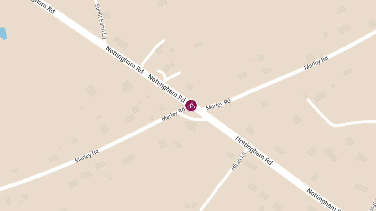 Motorcycle Crash with Injuries at Nottingham Rd & Marley Rd